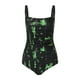 thumbnail image 4 of Gibobby Traje de baño sexy de una pieza Mujeres Sexy Impreso Bodycon Bikini Beach Trajes de baño Backless Trajes de baño(Negro,CH), 4 of 5
