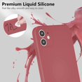 thumbnail image 3 of Liquid Silicone Wireless Charging Phone Case for iPhone 11 6.1 inch, Built-in Magnets Compatible with MagSafing Faster Charging Slim Fit Soft Microfiber Cover - Rose, 3 of 16