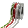 thumbnail image 3 of 20 Metros de Impresa Cinta de Poliéster para Decoración de Navidad Envoltura de Regalos Verde, 3 of 6