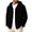 #0186-Black, variant on Qiyinn Men Corduroy Hooded Long Sleeve Jacket Drawstring for Men Daily Wear Essential