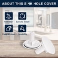 thumbnail image 2 of Unique Bargains Sink Tap Hole Cover Plastic, Faucet Hole Cover 4 Packs (0.59 to 1.77 Inch in Diameter), 2 of 7