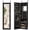 Black, variant on LIVIZA Full-Length Mirror Jewelry Cabinet with LED Light, Standing Jewelry Armoire Organizer with Makeup Storage,Black