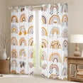 thumbnail image 2 of 42''Wx84''L Girls Rainbow Curtains Cute Cartoon Rainbow Boho Curtains & Drapes Bohemian Rainbows Butterfly Print Blackout Curtains Kawaii Pink Yellow Doodle Style Window Curtains, 2 of 5