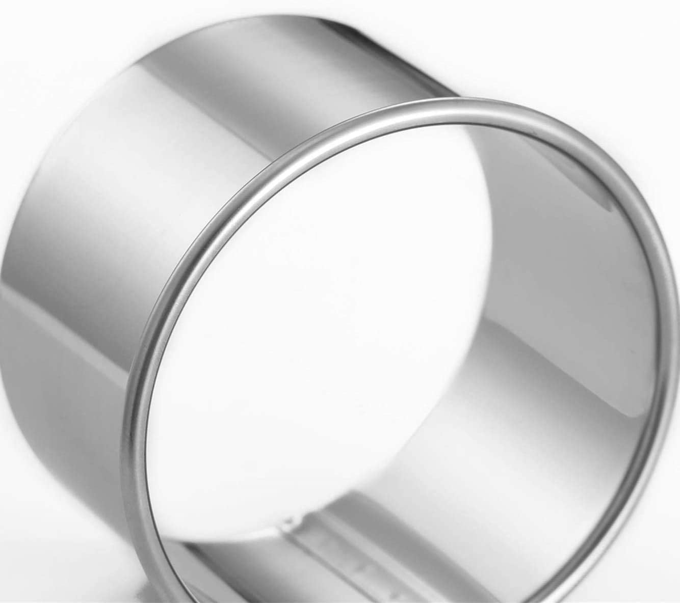 TOPOINT 5 Pieces Round Cookie Biscuit Cutter Set,Circle Pastry Cutters