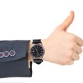 thumbnail image 3 of EeaseMX Reloj de cuarzo para hombre, con calendario, correa de lona, resistente, color negro, 3 of 8