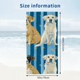thumbnail image 3 of Cute Dogs Stripes , Absorbent Quick Dry Swimming Yoga s, Sand Free Microfiber, 3 of 8