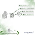 thumbnail image 3 of Vir Jewels 1/8 CTTW Lab Grown Diamond Composite Earrings in Sterling Silver With Push Backs For Women, 3 of 4