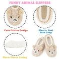 thumbnail image 4 of Cozylook Cute Animal Slipper Socks for Toddler Kids Girls Women, Fuzzy Fluffy Sherpa Lined, Non-Slip Indoor House Shoes, Cozy Birthday Christmas Gifts, Bear Adult 9-10, 4 of 6