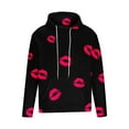 thumbnail image 4 of HTNBO Mens Graphic Hoodies for Valentine's Day Plus Size Drawstring Oversized Pullover Sweatshirts with Hood and Pockets, 4 of 4