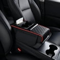thumbnail image 1 of Multifunctional PU Leather Car Armrest Storage Box & Organizer, Height Increasing Console Pad with Cup Holder, Paper Towel Dispenser, Side Pockets for Vehicle Interior, 1 of 8
