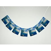 GCKG Great Ocean Wave Shark Underwater World Banner Bunting Garland Flag Sign for Home Family Party Decoration