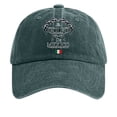 thumbnail image 1 of PMVFHDE Women's Washed Distressed Denim Printed Baseball Cap With Print Casual Style Green, 1 of 3