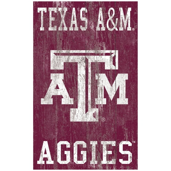 Texas A&M Aggies 11'' x 19'' Heritage Distressed Logo Sign