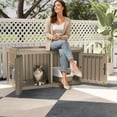 thumbnail image 3 of EasyUp Resin Enclosed Hidden Cat Litter Box Enclosure, Dual-Door Weatherproof Space-Saving Furniture for Indoor Corners & Small Spaces, Gray, 3 of 8