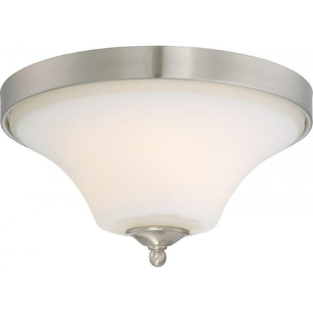 

Nuvo Lighting 60/6211 Fawn 2 Light 14-3/8 Wide Flush Mount Ceiling Fixture - Nickel
