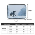 thumbnail image 3 of Winter Landscape with Horse 15 inch Portable Laptop Sleeve Compatible with MacBook Air Notebook Computer Case for Men Women College School Students, 3 of 7