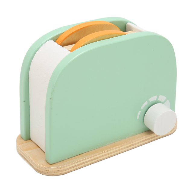 Juego De Juguetes Para Tostadora, Bordes Redondos De Alta Seguridad, Habilidades Sociales, Juguete Tostador Para Niños, Colores Suaves, Madera Maciza Para Juegos