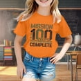 thumbnail image 2 of Icvfdpl T-Shirts pour Adolescentes, Imprimé Col Rond Manches Courtes T-Shirt Haut Doux pour la Peau Vacances 4-5 Ans, 2 of 4