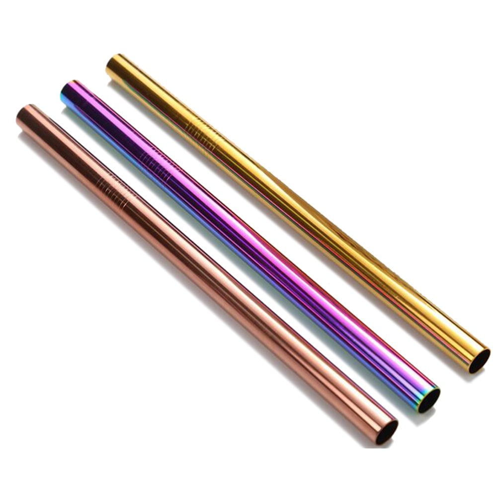Metal Drinking Straws Practical Colorful Design 304 Stainless Steel
