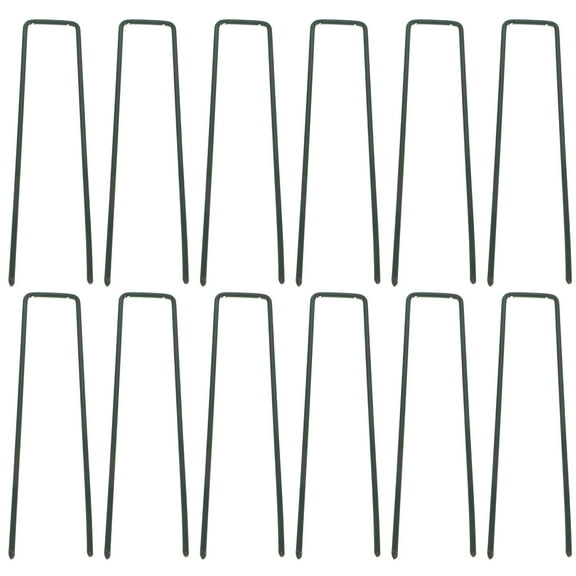 ifundom 30Pcs Tent Stakes Landscape Ground Stakes Garden Metal Stakes Yard U Shaped Stakes
