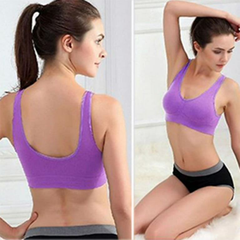 Women's Workout Sports Bra with Removable Pads Seamless Comfortable  Activity Sports Bras 3 Pack 
