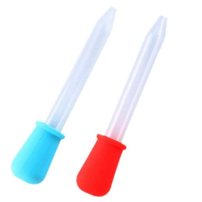 6 Pack Liquid Droppers Silicone 5ml Clear Liquid Medicine Eye Dropper,  Plastic Dropper Pipettes Infant Dropper Feeder with Bulb Ti 