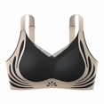 thumbnail image 4 of Sakmal Bralettes for Women Seamless Black Jelly Soft Ladies Bras 3X, 4 of 4