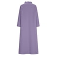 thumbnail image 6 of Womens Summer Linen Dress - Oversized Boho Long Sleeve V-Neck Tiered Ruffle Irregular Hem Maxi Long Sundress, 6 of 7