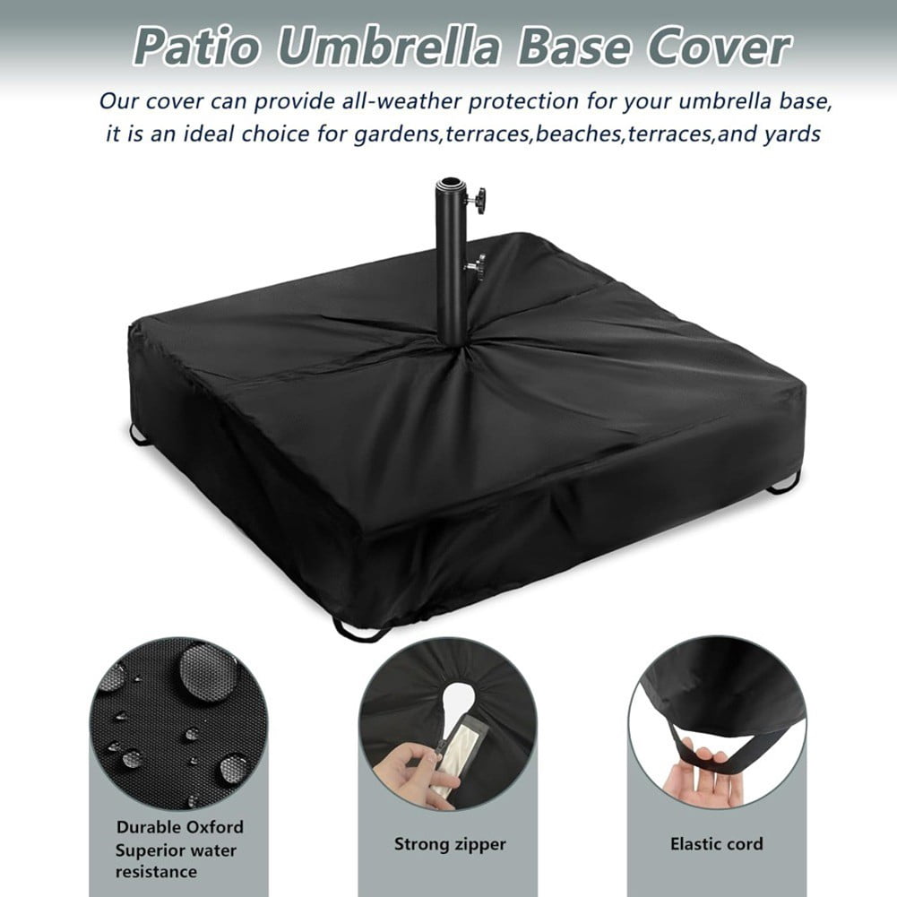 RANME Heavy Duty Waterproof Patio Umbrella Base Cover With Secure Fit For Outdoor Use