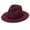Wine, variant on Fesfesfes Women Classic Hat Wide Brim Hat with Belt Buckle Fedora Hat