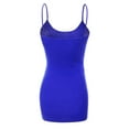 thumbnail image 3 of Essential Basic Women Basic Built In Bra Spaghetti Strap Cami Top Tank - Royal, S, 3 of 5