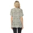 thumbnail image 3 of White Mark Short Sleeve Printed Tie-Neck Blouse, Women's, S-XL, 3 of 6