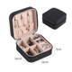 thumbnail image 1 of Caja de almacenamiento de joyas portátil, sencilla, para viajes, para guardar joyas, para pulseras, pendientes, minicaja de almacenamiento (totalmente negra), 1 of 4