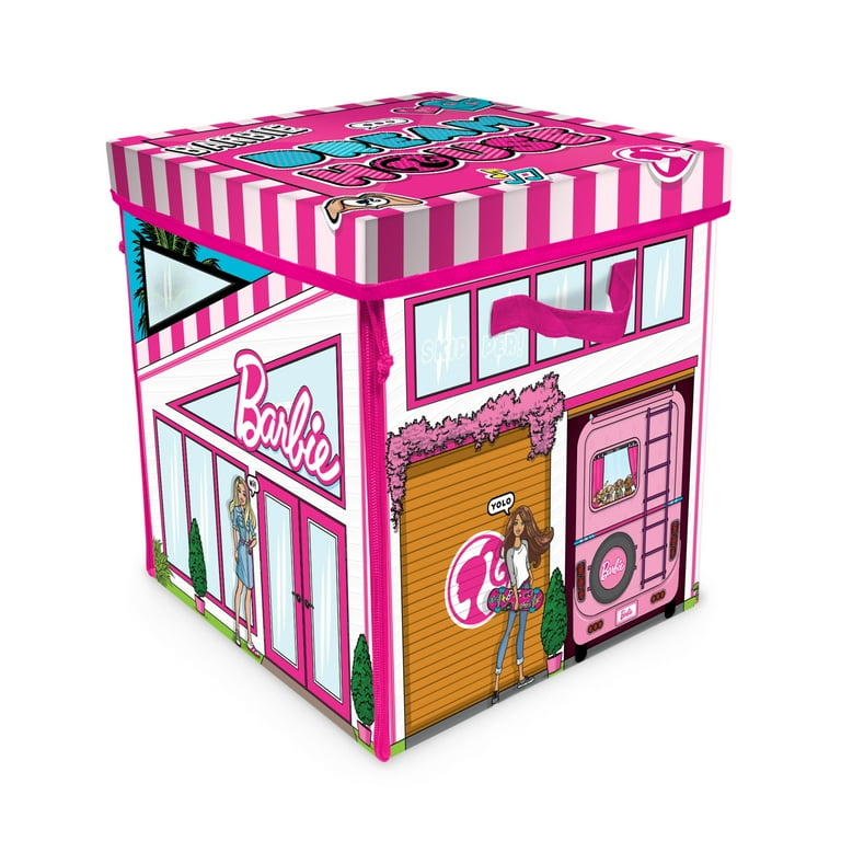 Barbie ZipBin 40 Doll Dreamhouse Toy Storage Box & Playmat