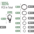 thumbnail image 2 of Mr. Pen- Open Jump Rings and Lobster Clasps, 1014 pcs, 6 Sizes, Black, Open Jump Rings for Jewelry Making, 2 of 8