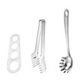 thumbnail image 2 of Hariumiu 1/3 Pcs Kitchen Pasta Scoop Food Grade Heat-Resistant Stainless Steel Noodle Tongs Pasta Spoon Spaghetti Server Colander Kitchen Supplies, 2 of 12