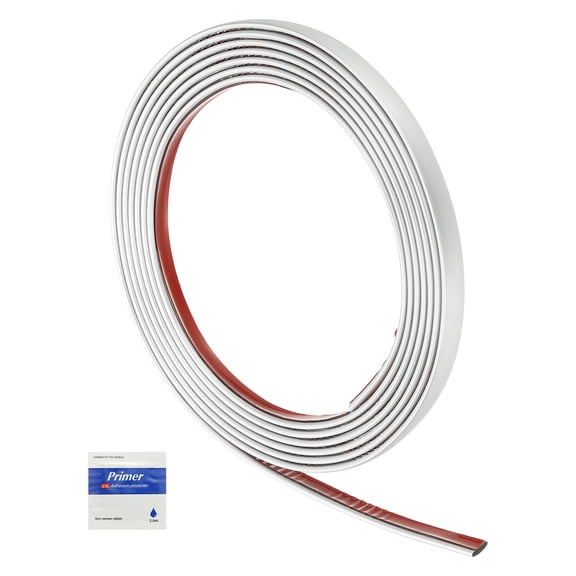 Uxcell Peel and Stick Molding Trim 10ft x 0.4" Self Adhesive Wall Trim, Matte Silver