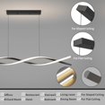 thumbnail image 7 of 39inch Black Chandelier Modern Ceiling Wave Pendant Light Fixtures Hanging LED Color Temperature and Height Adjustable Chandeliers, 7 of 7