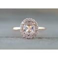 thumbnail image 4 of HeartsAndYou 1.5ct Natural Peach Morganite & Diamond Ring 100% REAL 14k SOLID Rose Gold Halo, 4 of 9