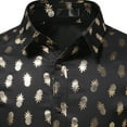thumbnail image 4 of EQWLJWE Compression Shirt for Men's Casual Button Down Shirts Pineapple Print Short Sleeve Slim Fit Dress Shirts Wrinkle-Free Stretch Shirts for Photoshot, 4 of 4