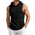 thumbnail image 5 of GrmtClth Men's Hooded Sleeveless Tank Top Casual Workout Shirt with Kangaroo Pocket Lightweight Breathable Everyday Wear Tops Black S, 5 of 7