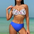 thumbnail image 2 of Aayomet Womens Swimsuits Bikini Set Three Point Off Back Tie Funny Bikini Swimsuit (Blue, M), 2 of 5