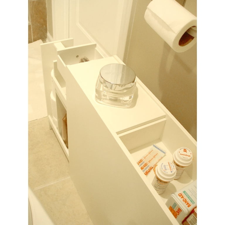 Proman Products Small Bathroom Floor Cabinet in Pure White