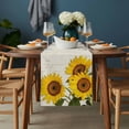 thumbnail image 2 of Summer Sunflowers Table Runner - 72 Inch Long, Kitchen Dining Table Runner Dresser Scarves, Farmhouse Pastoral Botanical Flower Farmhouse Decor for Coffee Tables Wedding Party Banquet, 2 of 8