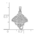 thumbnail image 2 of Auriga Fine Jewelry 14K White Gold Stingray Charm for Women (L-20 mm, W-15.25 mm), 2 of 6