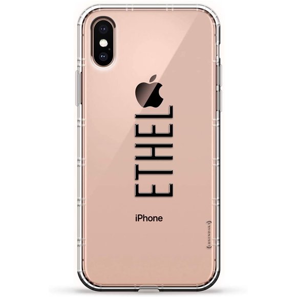 Nom: Ethel, Style de Police Moderne Luxendary Air Series Cas de Silicone Clair avec Design Imprimé en 3D et Coussin à Poche d'Air