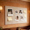 thumbnail image 4 of 6 Pack Perpendicular Fluted Fabric Bulletin Board, Peel And Stick No Nails Installation, Pin Secure Photo Note Display Board for Home Office Living Room Entryway Wall Memo Organization, 4 of 6