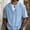 c01Blue, variant on Mens Fashion Tops Casual Lapel Neck Short Sleeve T-Shirt Casual Work Tees Comfy Travel Vacation Solid Color Blouse Gray S