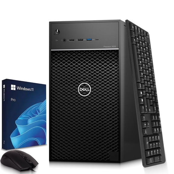 Restored Dell Precision 3630 Tower Desktop PC  Intel Core i7-8700 8th Gen  16GB DDR4 RAM  128GB SSD  500GB HDD  Keyboard & Mouse  Wi-Fi  Windows 11 Pro  Business Workstation Computer (Refurbished)
