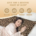 thumbnail image 4 of Body Pillow Cover - Brown leopard print A Soft Body Pillow Cover with Zipper, Comfort Body Pillow Pillowcase, Body Pillow Case Cover 20 x 54, 4 of 7
